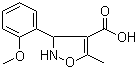 结构式 CAS# 93041-44-2, 3-(2-甲氧基苯基)-5-甲基-2,3-二氢异恶唑-4-羧酸