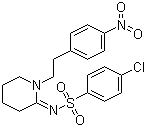 4-Chloro-N-[1-[2-(4-nitrophenyl)ethyl]-2-piperidinylidene]benzenesulfonamide molecular structure (CAS 93101-02-1)