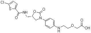 2-[2-[[4-[(5S)-5-[[[(5-Chloro-2-thienyl)carbonyl]amino]methyl]-2-oxo-3-oxazolidinyl]phenyl]amino]ethoxy]acetic acid molecular structure (CAS 931204-39-6)