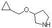 3-(环丙基甲氧基)吡咯烷分子结构 (CAS 932702-41-5)