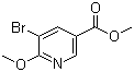 structure of CAS# 93349-99-6, 5-Bromo-6-methoxynicotinic acid methyl ester