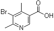 结构式 CAS# 93350-01-7, 5-溴-4,6-二甲基烟酸