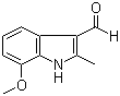 structure of CAS# 933711-43-4, 7-Methoxy-2-methyl-1H-indole-3-carbaldehyde