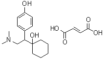 4-[2-(Dimethylamino)-1-(1-hydroxycyclohexyl)ethyl]phenol (E)-2-butenedioate (1:1) (salt) molecular structure (CAS 93414-04-1)
