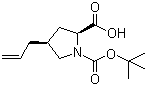 结构式 CAS# 934470-80-1, (2S,4S)-4-(2-丙烯-1-基)-1,2-吡咯烷二羧酸 1-叔丁酯
