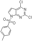 structure of CAS# 934524-10-4, 2,4-Dichloro-7-tosyl-7H-pyrrolo[2,3-d]pyrimidine;2,4-Dichloro-7-[(4-methylphenyl)sulfonyl]-7H-pyrrolo[2,3-d]pyrimidine