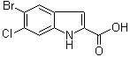 5-Bromo-6-chloro-1H-indole-2-carboxylic acid molecular structure (CAS 934660-16-9)