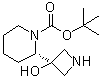 (S)-2-(3-羟基氮杂环丁-3-基)哌啶-1-羧酸叔丁酯分子结构 (CAS 934666-39-4)