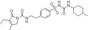 Glimepiride molecular structure (CAS 93479-97-1)