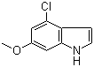 结构式 CAS# 93490-31-4, 4-氯-6-甲氧基吲哚