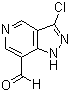 structure of CAS# 93546-17-9, 3-Chloro-1H-pyrazolo[4,3-c]pyridine-7-carbaldehyde