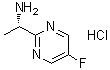 (alphaS)-5-Fluoro-alpha-methyl-2-pyrimidinemethanamine hydrochloride (1:1) molecular structure (CAS 935667-21-3)