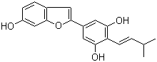 structure of CAS# 936006-11-0, Artoindonesianin B 1;5-(6-Hydroxy-2-benzofuranyl)-2-[(1E)-3-methyl-1-buten-1-yl]-1,3-benzenediol