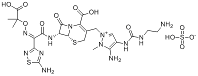 硫酸头孢洛扎分子结构 (CAS 936111-69-2)