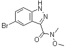 5-Bromo-N-methoxy-N-methyl-1H-indazole-3-carboxamide molecular structure (CAS 936132-60-4)