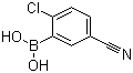 2-Chloro-5-cyanophenylboronic acid molecular structure (CAS 936249-33-1)