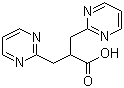 structure of CAS# 936643-76-4, 3-(Pyrimidin-2-yl)-2-[(pyrimidin-2-yl)methyl]propanoic acid;alpha-(2-Pyrimidinylmethyl)-2-pyrimidinepropanoic acid; 3-Pyrimidin-2-yl-2-pyrimidin-2-ylmethylpropionic acid