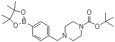 structure of CAS# 936694-19-8, tert-Butyl 4-[[4-(4,4,5,5-tetramethyl-1,3,2-dioxaborolan-2-yl)phenyl]methyl]piperazine-1-carboxylate