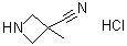 3-甲基吖丁啶-3-甲腈盐酸盐分子结构 (CAS 936850-33-8)