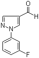 1-(3-氟苯基)-1H-吡唑-4-甲醛分子结构 (CAS 936940-82-8)