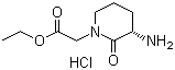 (3S)-3-Amino-2-oxo-1-piperidineacetic acid ethyl ester hydrochloride molecular structure (CAS 937057-79-9)