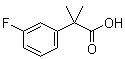结构式 CAS# 93748-20-0, 2-(3-氟苯基)-2-甲基丙酸