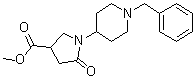 5-Oxo-1-[1-(phenylmethyl)-4-piperidinyl]-3-pyrrolidinecarboxylic acid methyl ester molecular structure (CAS 937601-54-2)