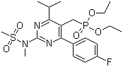 结构式 CAS# 937639-31-1, P-[[4-(4-氟苯基)-6-(1-甲基乙基)-2-[甲基(甲基磺酰基)氨基]-5-嘧啶基]甲基]膦酸二乙酯