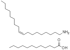 (Z)-9-Octadecen-1-amine dodecanoate molecular structure (CAS 93777-51-6)