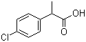 2-(4-Chlorophenyl)propanoic acid molecular structure (CAS 938-95-4)