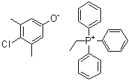 Ethyltriphenylphosphonium salt with 4-chloro-3,5-dimethylphenol (1:1) molecular structure (CAS 93840-99-4)