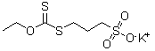 3-[(Ethoxythioxomethyl)thio]-1-propanesulfonic acid potassium salt molecular structure (CAS 93841-14-6)