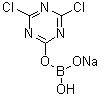 4,6-Dichloro-1,3,5-triazin-2-ol monoester with boric acid (H3BO3) monosodium salt molecular structure (CAS 93857-71-7)