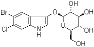structure of CAS# 93863-89-9, 5-Bromo-6-chloro-1H-indol-3-yl beta-D-glucopyranoside;5-Bromo-6-chloro-3-(beta-D-glucopyranosyloxy)indole; Magenta glucoside