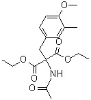 (乙酰氨基)[(4-甲氧基-3-甲基苯基)甲基]丙二酸二乙酯分子结构 (CAS 93902-19-3)