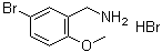 5-Bromo-2-methoxybenzenemethanamine hydrobromide (1:1) molecular structure (CAS 939044-31-2)
