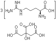 精氨酸柠檬酸盐 (3:1)分子结构 (CAS 93923-89-8)