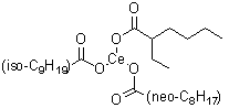 (2-乙基己酸-O)(异壬酸-O)(新癸酸-O)铈分子结构 (CAS 93939-87-8)