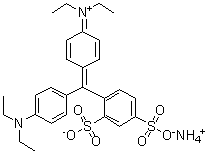 N-[4-[[4-(Diethylamino)phenyl](2,4-disulfophenyl)methylene]-2,5-cyclohexadien-1-ylidene]-N-ethyl-ethanaminium inner salt ammonium salt molecular structure (CAS 93963-02-1)