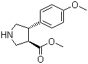 trans-Methyl 4-(4-methoxyphenyl)pyrrolidine-3-carboxylate molecular structure (CAS 939758-17-5)