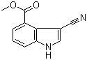 structure of CAS# 939793-19-8, Methyl 3-cyanoindole-4-carboxylate;Methyl 3-cyano-1H-indole-4-carboxylate; 3-Cyano-1H-indole-4-carboxylic acid methyl ester