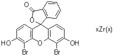 D&C Orange 5 zirconium lake molecular structure (CAS 93980-88-2)