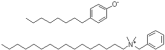 N-Hexadecyl-N,N-dimethyl-benzenemethanaminium salt with 4-octylphenol molecular structure (CAS 93981-92-1)