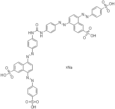 5,5'-[Carbonylbis(imino-4,1-phenyleneazo)]bis[8-[(4-sulfophenyl)azo]-2-naphthalenesulfonic acid sodium salt molecular structure (CAS 93982-54-8)
