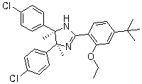 (4R,5S)-rel-4,5-双(4-氯苯基)-2-[4-(叔丁基)-2-乙氧基苯基]-4,5-二氢-4,5-二甲基-1H-咪唑分子结构 (CAS 939981-35-8)
