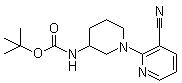 N-[1-(3-氰基-2-吡啶基)-3-哌啶基]氨基甲酸叔丁酯分子结构 (CAS 939986-24-0)