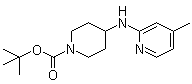 结构式 CAS# 939986-29-5, 4-[(4-甲基-2-吡啶基)氨基]-1-哌啶甲酸叔丁酯