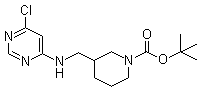 3-[[(6-氯-4-嘧啶基)氨基]甲基]-1-哌啶甲酸叔丁酯分子结构 (CAS 939986-78-4)