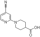 结构式 CAS# 939986-83-1, 1-(4-氰基-2-吡啶基)-4-哌啶甲酸
