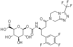 beta-D-Glucopyranuronic acid 1-[N-[(1R)-3-[5,6-dihydro-3-(trifluoromethyl)-1,2,4-triazolo[4,3-a]pyrazin-7(8H)-yl]-3-oxo-1-[(2,4,5-trifluorophenyl)methyl]propyl]carbamate] molecular structure (CAS 940002-59-5)